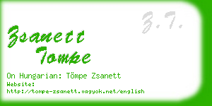 zsanett tompe business card